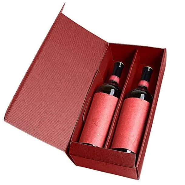  Exclusive wine carton 2 el. burgundy