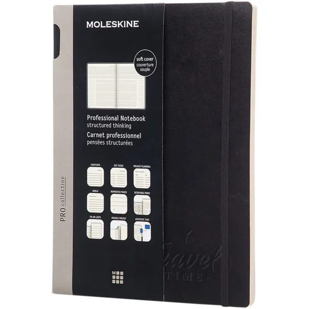 Moleskine Pro notebook XL soft cover - Moleskine Solid black