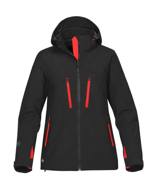  Women's Patrol Softshell Jacket - Stormtech Black Bright Red