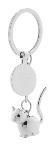 Telyn trolley coin keyring, dog Silver