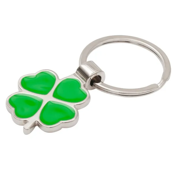 CLOVER LUCK metal key ring Green