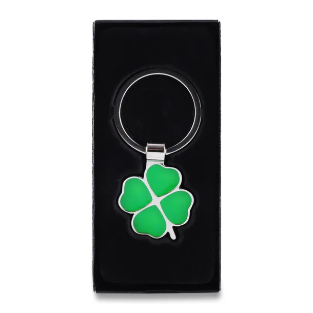 CLOVER LUCK metal key ring Green