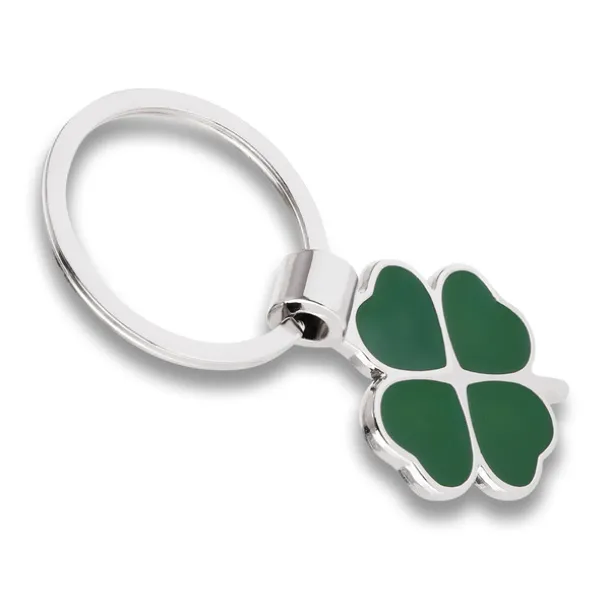 CLOVER LUCK metal key ring Green