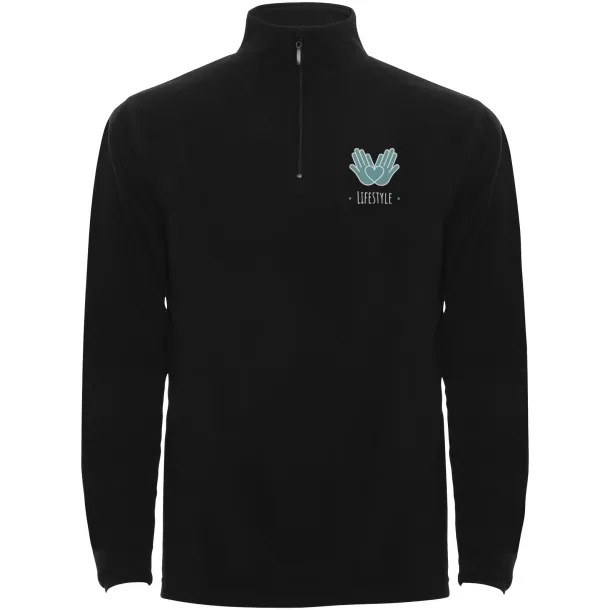 Himalaya men's quarter zip fleece jacket - Roly Solid black