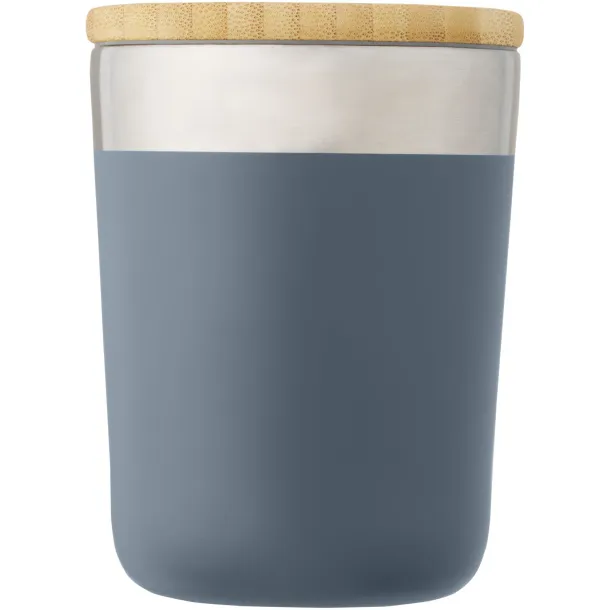 Lagan 300 ml copper vacuum insulated stainless steel tumbler with bamboo lid Ice blue