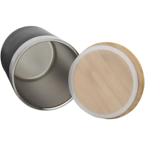 Lagan 300 ml copper vacuum insulated stainless steel tumbler with bamboo lid Crna