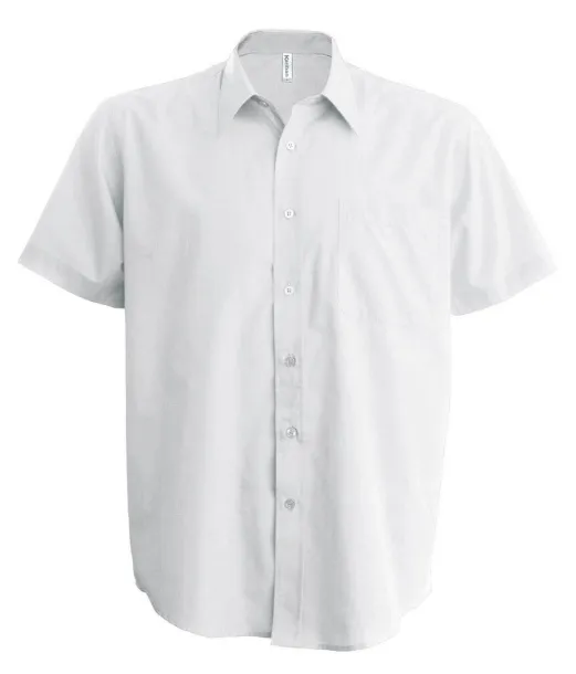  MEN'S SHORT-SLEEVED COTTON POPLIN SHIRT - Kariban White