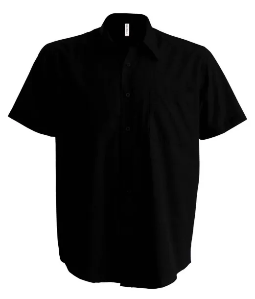  MEN'S SHORT-SLEEVED COTTON POPLIN SHIRT - Kariban Black