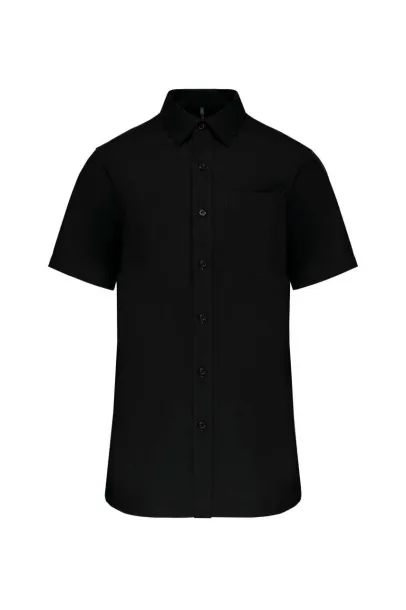  MEN'S SHORT-SLEEVED COTTON POPLIN SHIRT - Kariban Black