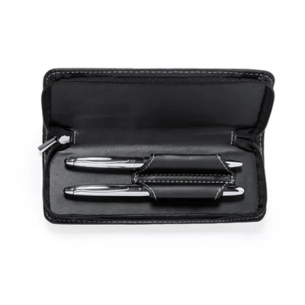  Writing set, ball pen and roller ball pen Crna