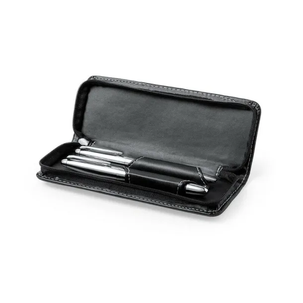  Writing set, ball pen and roller ball pen Crna