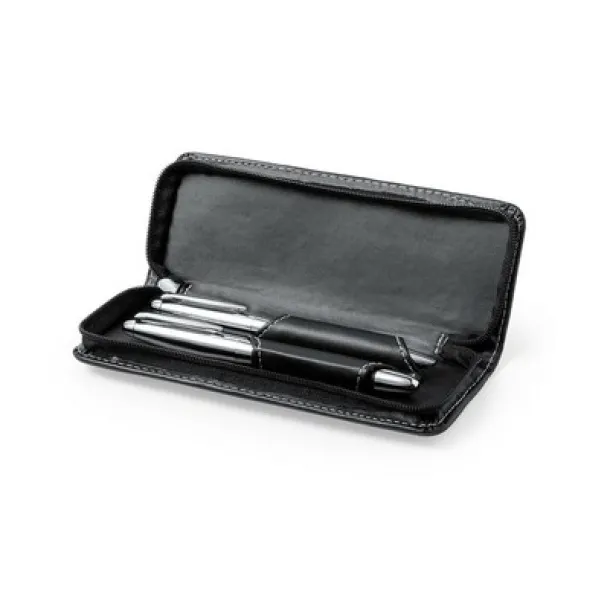  Writing set, ball pen and roller ball pen Crna