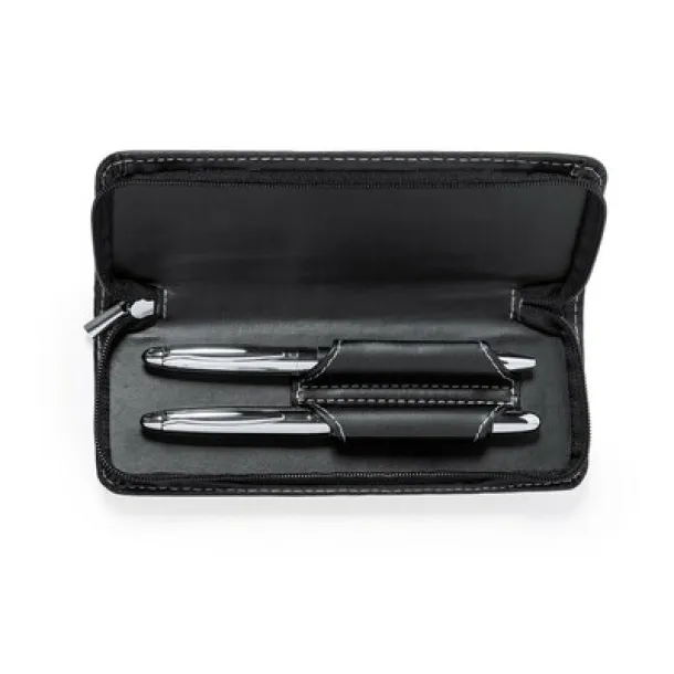  Writing set, ball pen and roller ball pen Crna