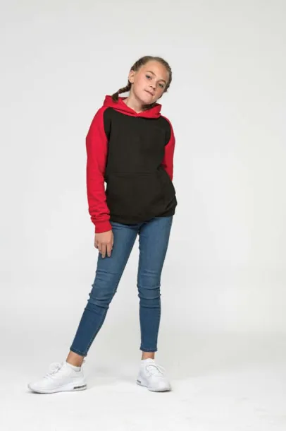  Dječji hoodie - Just Hoods Heather Grey Jet Black