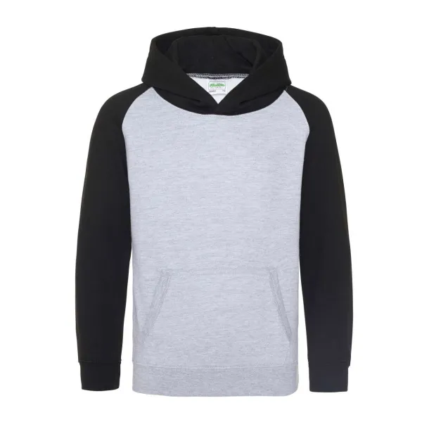  Dječji hoodie - Just Hoods Heather Grey Jet Black