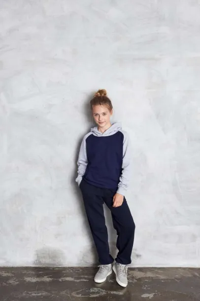  Dječji hoodie - Just Hoods Oxford Navy Heather Grey
