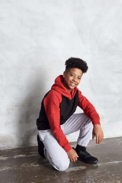  KIDS BASEBALL HOODIE - Just Hoods Jet Black Red
