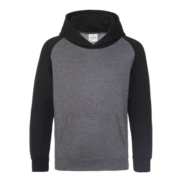  Dječji hoodie - Just Hoods Charcoal Jet Black