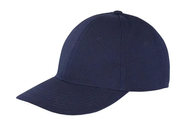  Memphis Low Profile Sandwich Peak Cap - Result Headwear Navy Bijela