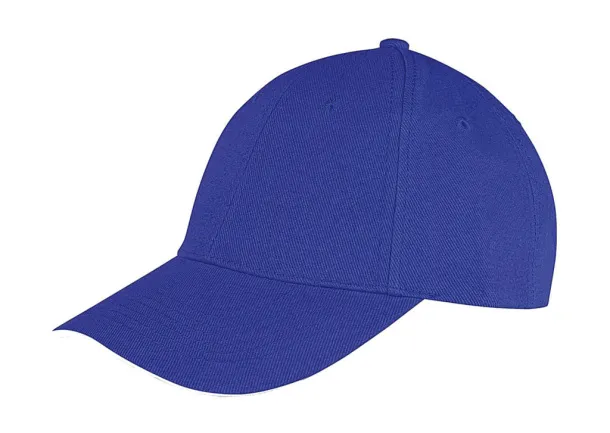  Memphis Low Profile Sandwich Peak Cap - Result Headwear Royal Bijela