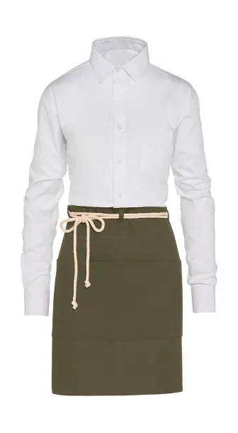  CORSICA bistro pregača s džepom i vezicama - SG Accessories - BISTRO Maslinasta