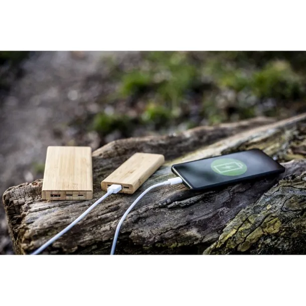  B'RIGHT prijenosna baterija od bambusa 8000 mAh wood