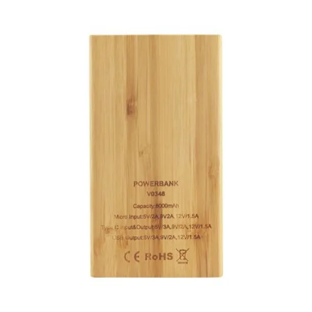  Bamboo power bank 8000 mAh B'RIGHT wood