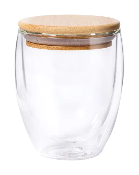 Nystre glass thermo mug Transparent Natural