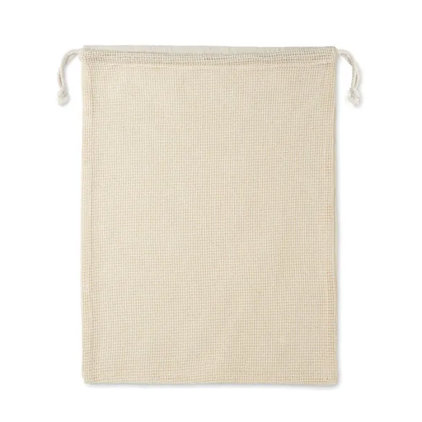 VEGGIE Re-usable cotton mesh food bag Beige