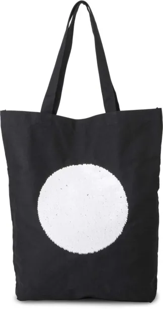  SEQUIN SHOPPER BAG, 280 g/m2 - Kimood Black