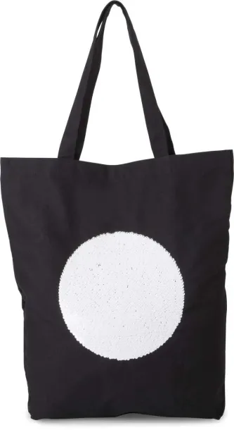  SEQUIN SHOPPER BAG, 280 g/m2 - Kimood Black
