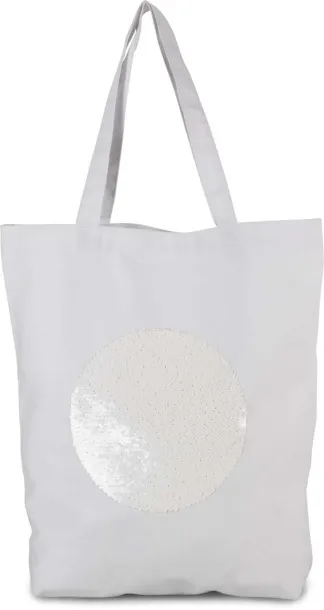  SEQUIN SHOPPER BAG, 280 g/m2 - Kimood White