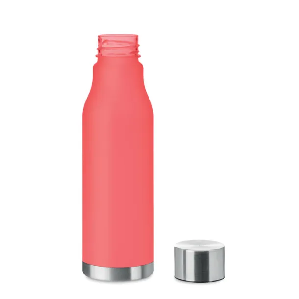 GLACIER RPET RPET bottle with S/S cap 600ml mO6237-25 transparent red