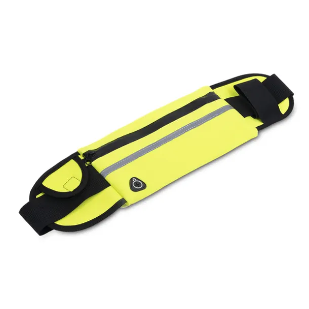 ALLGET water resistant sport waist bag with bottle holder Yellow