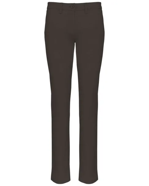  LADIES' CHINO TROUSERS - Kariban Tamno siva