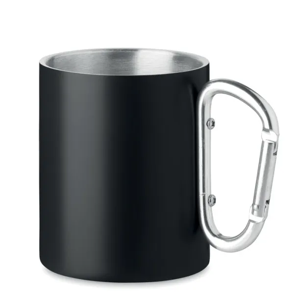 TRUMBA Double wall metal mug 300 ml Black