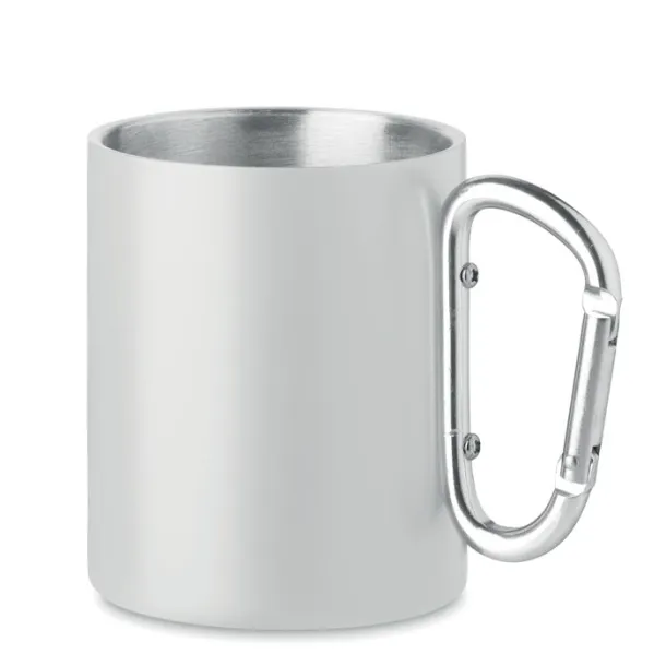 TRUMBA Double wall metal mug 300 ml White