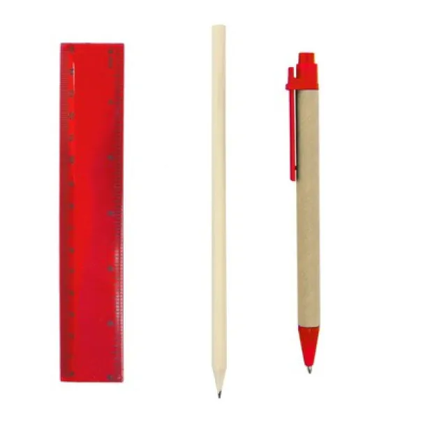  School set, pencil case red