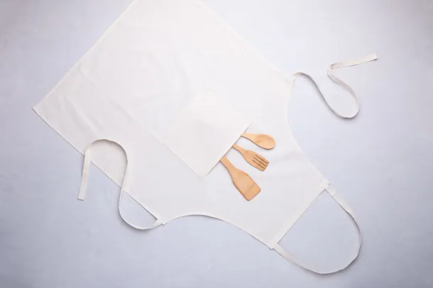 Crudo cotton apron Beige