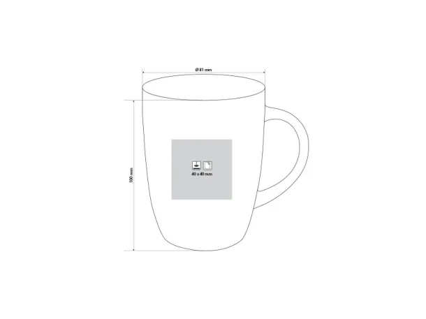 LUCIA SOFT porcelain mug with soft touch finish Black