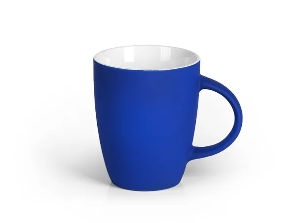 LUCIA SOFT porcelain mug with soft touch finish Royal blue