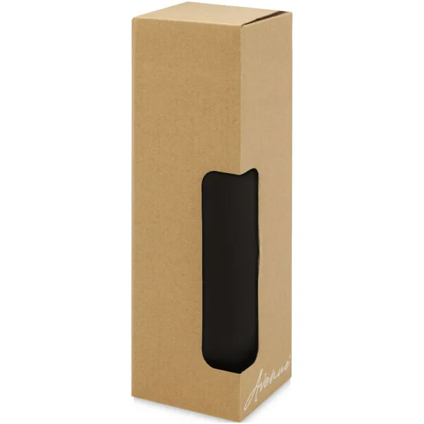 Lumi 300 ml ceramic tumbler with bamboo lid Solid black