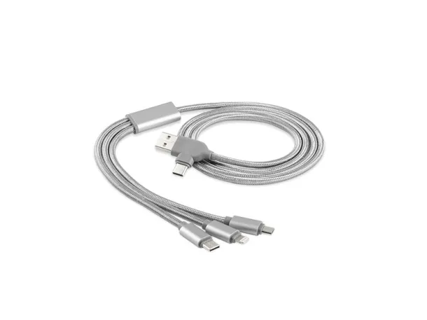 FLET 6IN1 USB kabl za punjenje 3 u 1, duljina 1.2 m - PIXO Gray