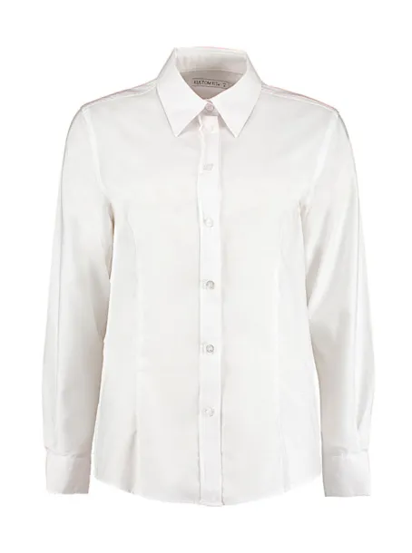  Women's Tailored Fit Workwear Oxford Shirt - Kustom Kit Bijela