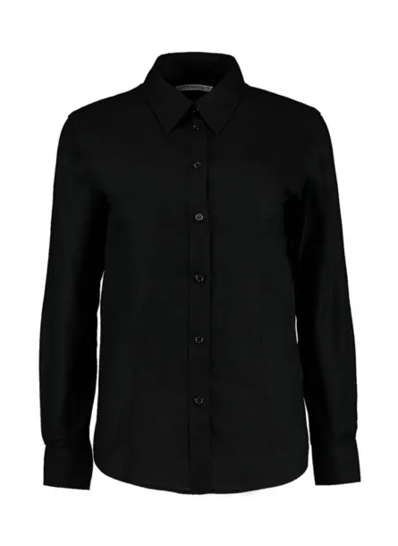  Women's Tailored Fit Workwear Oxford Shirt - Kustom Kit Black