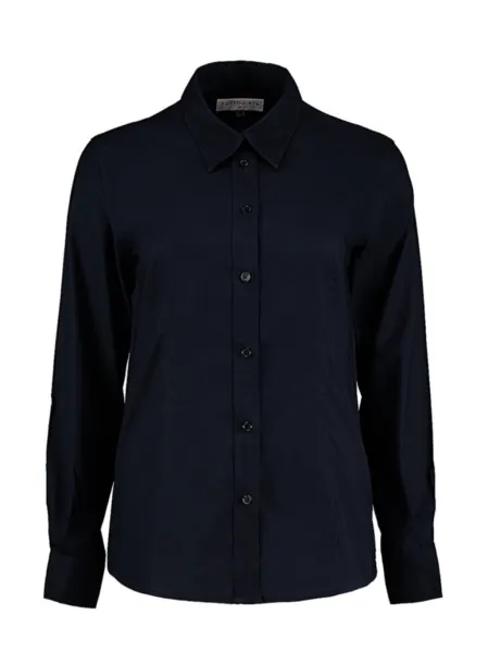  Women's Tailored Fit Workwear Oxford Shirt - Kustom Kit French Navy