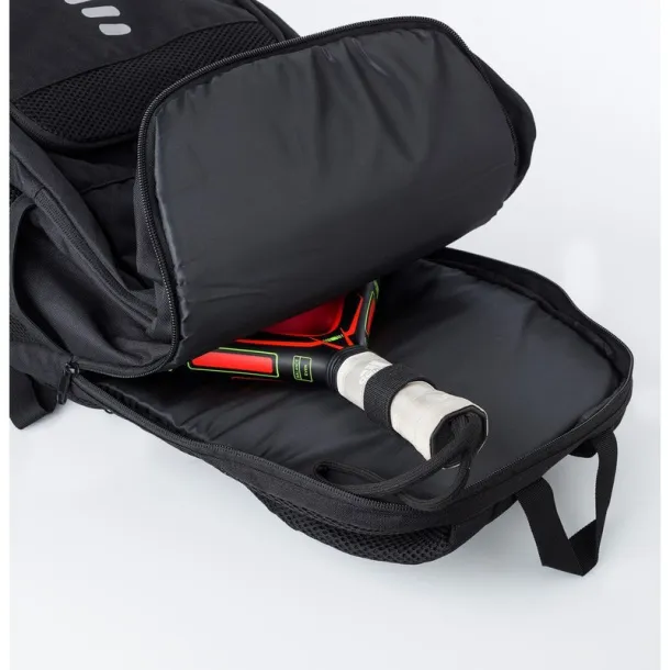  RPET sportski ruksak za 15" laptop i rekete Crna