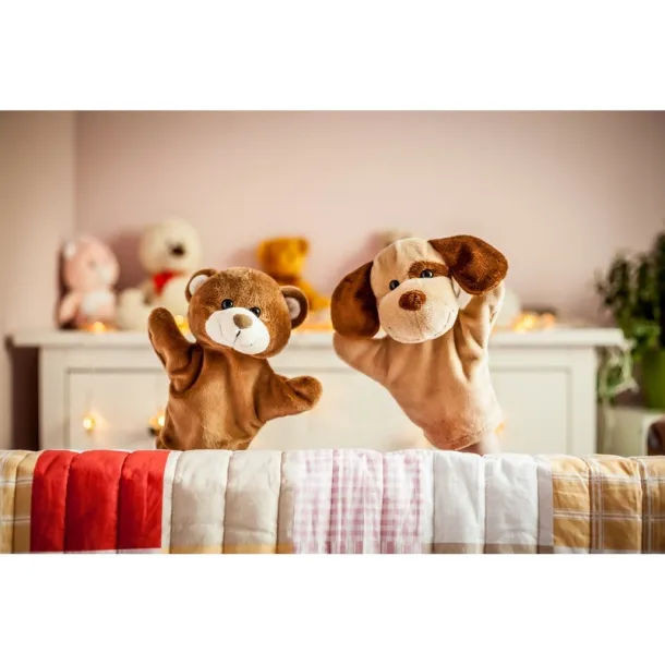 Ripley Plush teddy bear, hand puppet brown