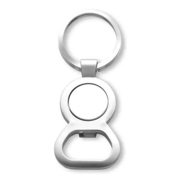 Privjesak za ključeve s novčićem i otvaračem boca Srebrna