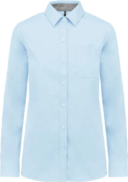  LADIES’ NEVADA LONG SLEEVE COTTON SHIRT - Kariban Sky blue